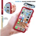 thumbnail image 4 of ORETech Étui Antichoc Compatible pour iPhone 12 Pro Max avec [2 x Protecteur d'Écran en Verre Trempé] Étui Rigide PC Souple en Silicone pour iPhone 12 Pro Max 6.7 Pouces Rouge, 4 of 7