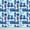 Blue, variant on Soimoi polyester Satin Sewing Fabric 105 GSM London Theme Architectural Print 44 Inches Wide Material By The Yard - Beige
