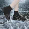 thumbnail image 2 of Aocisk Couvre-Chaussures de Pluie Réutilisables Couvre-Chaussures en Silicone Protecteurs de Chaussures pour Pluie Neige Jour Désert Plage Routes Boueuses Haut Noir Noir P, 2 of 6
