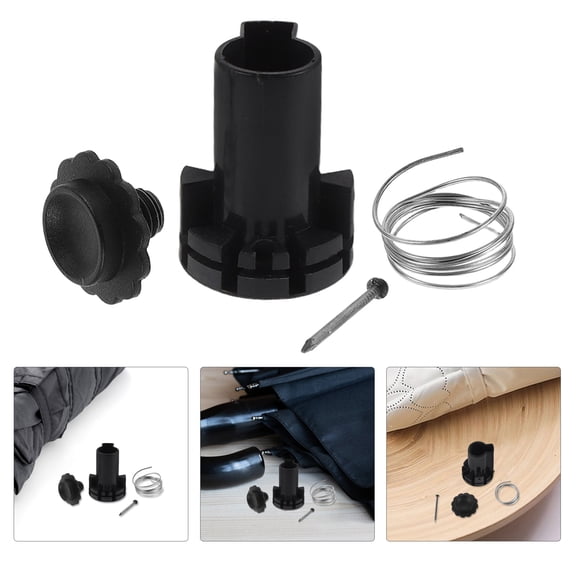 SEWOART Black Durable Plastic Umbrella Top Slot Bracket for Patio Umbrella Repair and Replacement