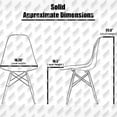thumbnail image 2 of 2xhome - Set of 2 Clear Side Dining Armchairs With Black Dark Wooden Eiffel Legs And Molded Transparent Acrylic Plastic Seats, 2 of 3