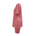 thumbnail image 4 of MXUIKV Workout Sets for Women Lightweight Summer Loose Fitted Side Slit Hem T-Shirts Tight Shorts(X-Large,Watermelon Red), 4 of 7