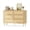 Wood color, variant on Gaderth Rattan 6 Drawer Dresser for Bedroom, 42.5" Wide Chest of Drawers, Modern Wooden Dresser Chest with Golden Handles, Beside Table for Closet, Living Room and Entryway
