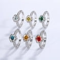thumbnail image 5 of Moissanite Engagement Rings for Women 1ct D Color VVS1 Clarity Sterling Silver Diamond Rings Green/Yellow/Red Moissanite Wedding Bands with Certificate, 5 of 9