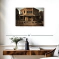 thumbnail image 3 of Elephant Stock Western Saloon Bar Wall Art - Horizontal Canvas Wall Art - Living Room Wall Decor - Our America Canvas - Brown And Gray Decor - 30" x 20", 3 of 8