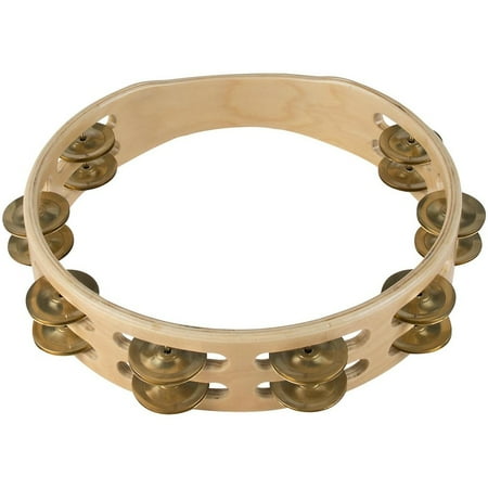 Latin Percussion Brass Tambourine - Sound Percussion Labs Baja Percussion Double Row Headless Tambourine with Brass Jingles 10 in. Natural