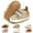 Golden, variant on Baby Boys Girl Lace Up Leather Sneakers Soft Rubber Sole Infant Moccasins Newborn Oxford Loafers Rubber Sole Anti-Slip Toddler Wedding Uniform Dress Shoes 0-18 Months