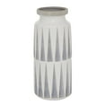 thumbnail image 2 of DecMode 13" Gray Ceramic Vase with Triangle Patterns, 2 of 5