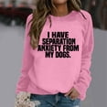 thumbnail image 4 of Women's Trendy Pullover Hoodie Letter Print Round Neck Top For Fall & Winter Lined Pullover Women Junior Girls Sweatsuits Pullover Crop Top Sweatshirt for Women Ladies Sweatsuits Juniors Blouses Tops, 4 of 5