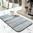 thumbnail image 2 of Rustic Floral Coffee Drying Mat - Perfect for Kitchen Countertops, 19.5x12in - Wood Design Made with Diatom Ooze, 2 of 7