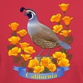 thumbnail image 3 of CafePress - California Quail And Golden Poppy T Shirt - Men's Classic Graphic Cotton T-Shirt, 3 of 4