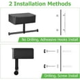 thumbnail image 5 of Wall-Mounted Toilet Paper Holder with Storage Two Rolls Roller Adhesive Toilet Paper Holder without Drilling Stainless Steel Toilet Roll Holder for Bathroom Kitchen, 5 of 5
