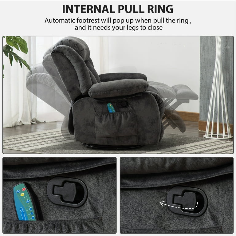 Bonzy Home Massage Swivel Recliner Chair with Heat and Vibration