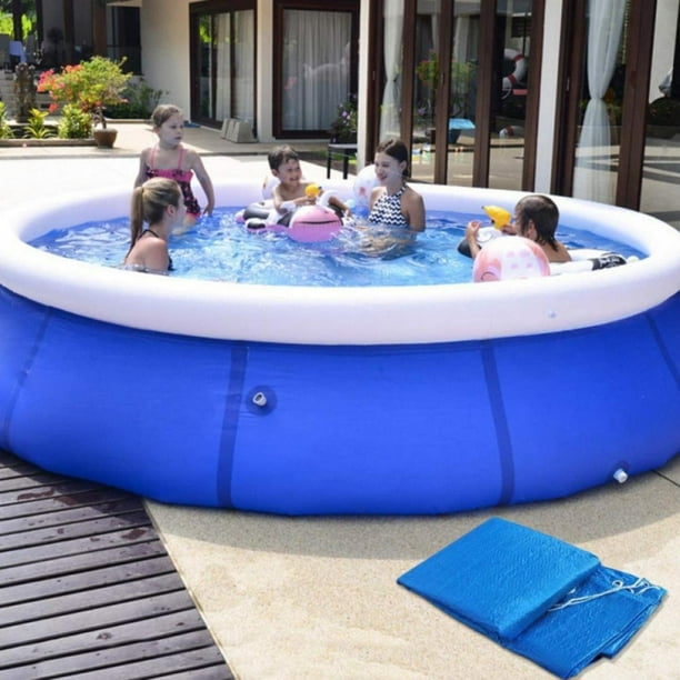 Lucoss Solar Cover For Round Frame Pools, Dust Pool Cover Protector, Pool Solar Blanket, Solar Heat Retaining Cover For Round Above Ground Inflatable