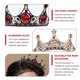 thumbnail image 3 of 1 Corona nupcial de estilo barroco, elegante accesorio para vestido de novia, 3 of 8