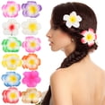 thumbnail image 3 of FRCOLOR 24 pinzas para el cabello con forma de flor de plumeria hawaiana de 2.4 pulgadas, accesorio para el cabello para decoración de eventos, bodas y fiestas en la playa (12 colores), 3 of 7