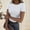 White, variant on Women Short Sleeve Tops Crewneck Rib Knit Slim Fit Shirts Basic Tee 2025 Summer Casual T Shirt Trendy Clothes Long Fitted Shirts for Women Spandex T Shirt Women Womens Short Sleeve Shirts Plain Long