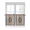 Sky Blue Off White Light Beige, variant on Half Window Curtains 24 Inches Long, Boho Chic Ethnic Window Treatment Curtain Drapes, Orange Blue Vintage Tribes Short Curtains Tiers for Kitchen Over Sink, 27.5"x24", 2 Panels