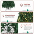 thumbnail image 4 of 7FT Pre-Lit Artificial Christmas Tree with 450 Warm White LED Lights, 8 Lighting Modes, 1050 PVC Branch Tips, Iron Stand, Easy Assembly, Remote Control Included, Green, 4 of 7