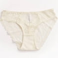 thumbnail image 6 of Womens Floral Lace Panties Bikini Underwear - Comfortable & Breathable Daily Wear - Beige, 1-Pack,Size XL, 6 of 6