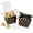 Black Box With Gold Dots and Black Gold Ribbon, variant on White Candy Box Bulk 2.5x2x2.5 inches with Heart Bow Party Favor Box,White Glitter,Pack of 50