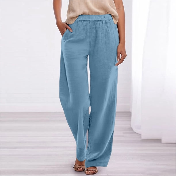WILLBEST Pantalones Casuales de Mujer para Uso Diario: Pantalones Largos Versátiles Diseñados para Brindar Comodidad, Moda y Fácil Cuidado, Ideales para Combinar con Camisetas En Verano. Grande