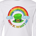 thumbnail image 4 of Inktastic Happy St. Patrick's Day Rainbow and Hat Long Sleeve Youth T-Shirt, 4 of 5