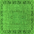 thumbnail image 1 of Ahgly Company Indoor Square Oriental Green Traditional Area Rugs, 4' Square, 1 of 4