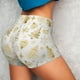 thumbnail image 4 of Fotbe Gold Christmas Tree Shorts Sin Costuras – Shorts Deportivos de Cintura Alta para Mujer, Elásticos para Gimnasio, Yoga, Running o Ciclismo-Small, 4 of 8