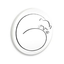 Stupell Line Doodle Minimal Cat Pet Animals & Insects Painting Wall Plaque Unframed Art Print Wall Art