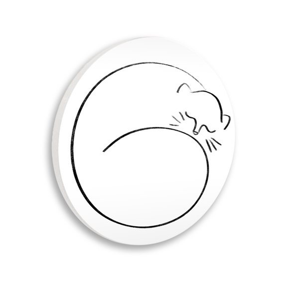 Stupell Line Doodle Minimal Cat Pet Animals & Insects Painting Wall Plaque Unframed Art Print Wall Art