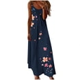 thumbnail image 3 of TaTaai Women Elegant Printed Round Neck Sleeveless Ankle Length Dress Comfortable Soft Fabric Casual Stylish Daily Work Street Wear Gift, 3 of 5