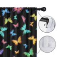 thumbnail image 4 of Black Blue Orange Butterfly Pattern Insulated Teens Curtains Set Of 2, Bedroom Essentials, Toddler Room Decor 42"x84", 4 of 5