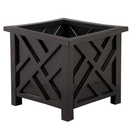 Black Chippendale Planter