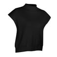 thumbnail image 6 of RMGVDSD Sweaters For Women Temperament Turtleneck Sleeveless Sweater Vest Solid Color Pullover Sweater Top Comfort Sweater Fashion Clothes /Black, 6 of 6