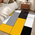 thumbnail image 3 of Area Rug 48×72in, Yellow Gray Color Block Patchwork Floor Carpet Living Room Rug, Geometric Minimalist Art Non-Slip Welcome Mat Indoor Rugs for Bedroom Dining Room, 3 of 9