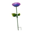thumbnail image 3 of Baño para pájaros para exteriores, cuenco de metal decorado con colibríes y flores, comedero para pájaros, decoración para exteriores, arte de jardín. Violeta, 3 of 8