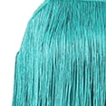 thumbnail image 3 of Top con flecos latinos y borlas para mujer, camiseta sin mangas moderna para dama, perfecta para carnaval Verde azulado L, 3 of 9