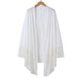 thumbnail image 4 of Ediodpoh Women's Fashion Lace Patchwork Long Sleeve Casual Color Cardigan Coat Bohemian Womens Cardigan Sweaters White XXXL, 4 of 7