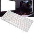 thumbnail image 4 of 2.4G Cordless Keyboard Ultra Slim and Compact Keyboard, QWERTY UK Layout Bilingual Keyboard, for Computer Desktop PC Laptop Tablet, White, 4 of 7