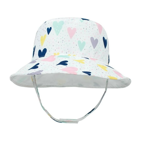 

Egmy toddler Sun Hat Summer Baby Breathable Double-Side-Wear Reversible Bucket Hat