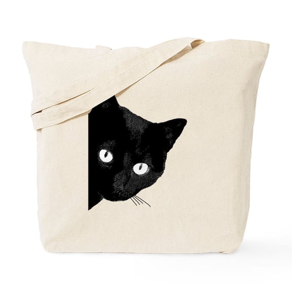 CafePress - BLACK CAT Tote Bag - Unisex Canvas Tote Bag, Beige, 1-Piece