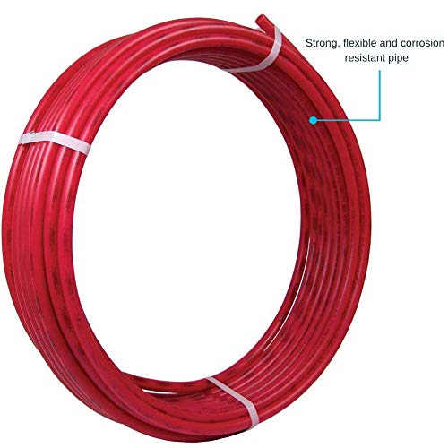 SharkBite U860R50 Cross-Linked Pex Pipe, 1/2" CTS x 50' Coil, Red - image 5 of 6