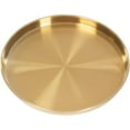 thumbnail image 5 of 6 Pcs Round Serving Trays,12in Large Round Tray Gold Decorative Plate,1in Deep Dish Circle Display Dish, Stainless Steel Metal Table Tray for Kitchen Coffee Table Vanity Bar Bathroom, 5 of 9
