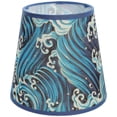 thumbnail image 1 of Fabric Lamp Shade Sea Wave Pattern Lamp Shade Desk Lamp Cover Decorative Lampshade(E27), 1 of 4