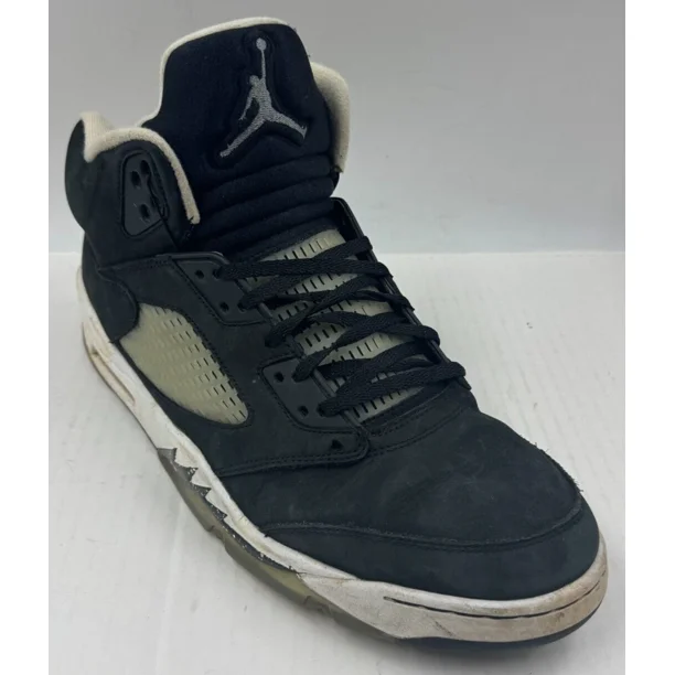 Ni - ke Ni - ke Air Jordan 5 Retro Men's Sneakers 14 Black Athletic Shoes CT4838-011