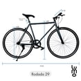thumbnail image 2 of Bicicleta Urbana Fixie 700cc Reforzada V-brake gris Mediano, 2 of 8