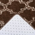 thumbnail image 2 of Junovo Ultra Soft Soft Area Rugs Fluffy Modern Geometric Rugs,Shaggy Floor Carpets For Living Room Bedroom Nursery Room 5'x8',Brown/Beige, 2 of 6