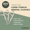 thumbnail image 4 of Natural Dental Floss Sticks (300 pieces) - cardboard packaging, plant-based, certified vegan, eco-friendly, sustainable dental floss sticks - double floss (mint flavor), 4 of 4