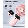 thumbnail image 4 of Ventilador portátil Koonie con base de 8 horas y 5 velocidades color rosa, 4 of 6